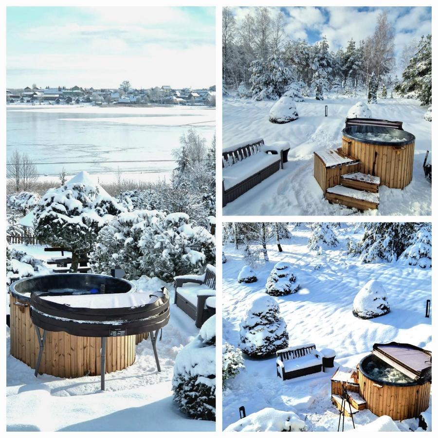 Dom Na Wzgorzu Z Widokiem Na Jezioro Z Balia I Sauna Lipnica  ภายนอก รูปภาพ
